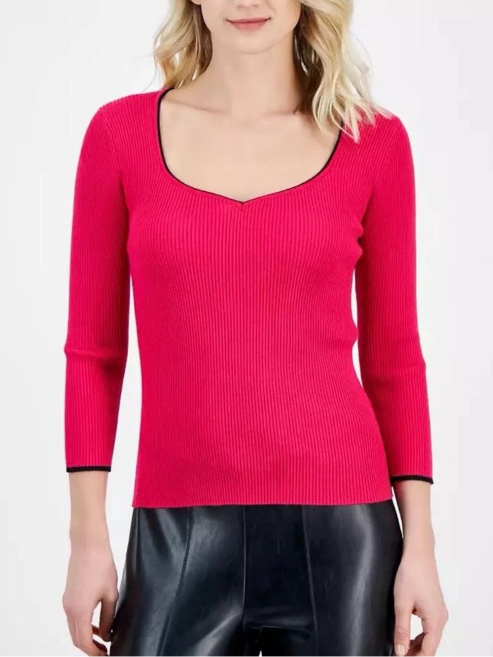 Tahari Sweetheart Neckline Sweater NWT!